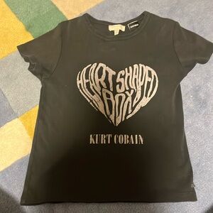 Full length baby tee. Kurt Cobain